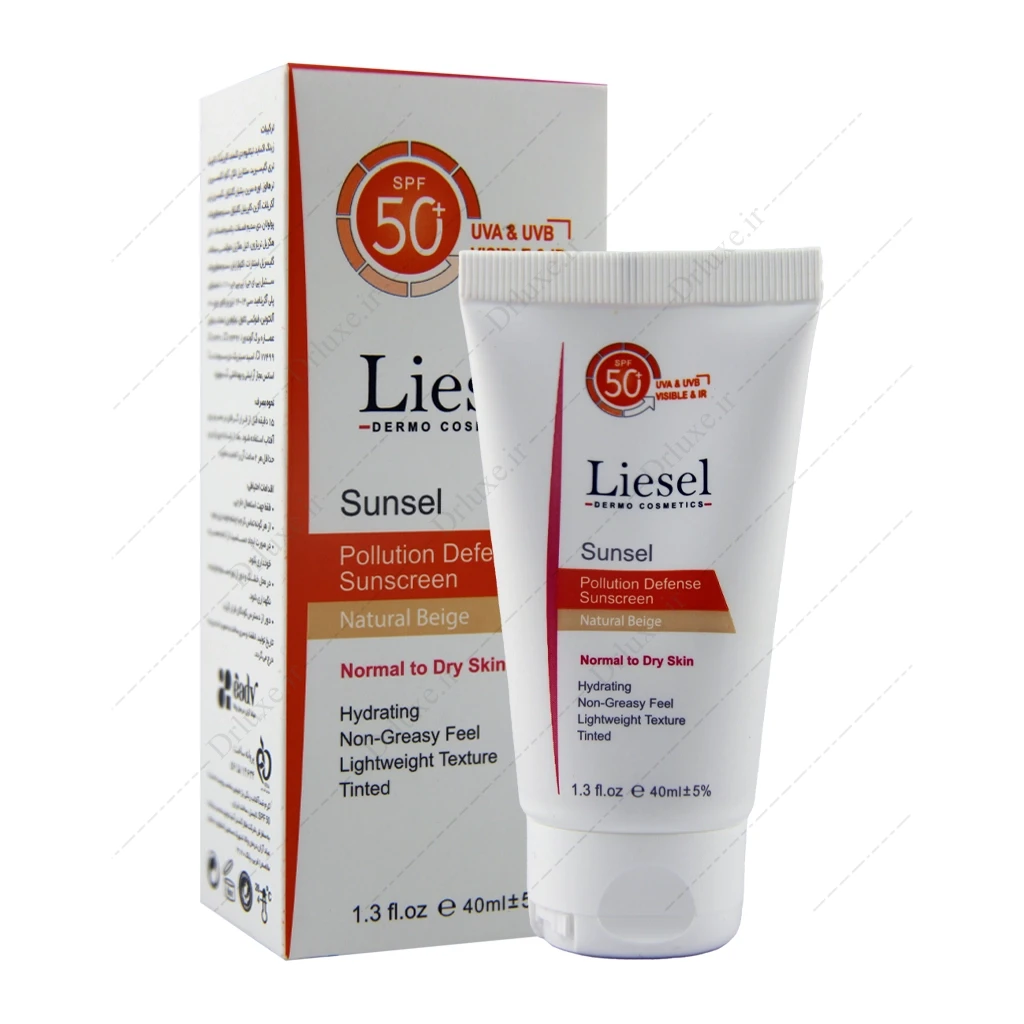 کرم ضد آفتاب SPF50 رنگی لایسل پوست نرمال تا خشک
